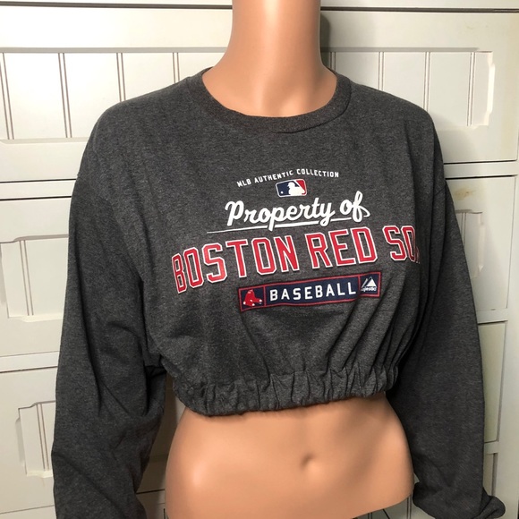 Majestic Tops - Boston Red Sox long sleeve crop top
